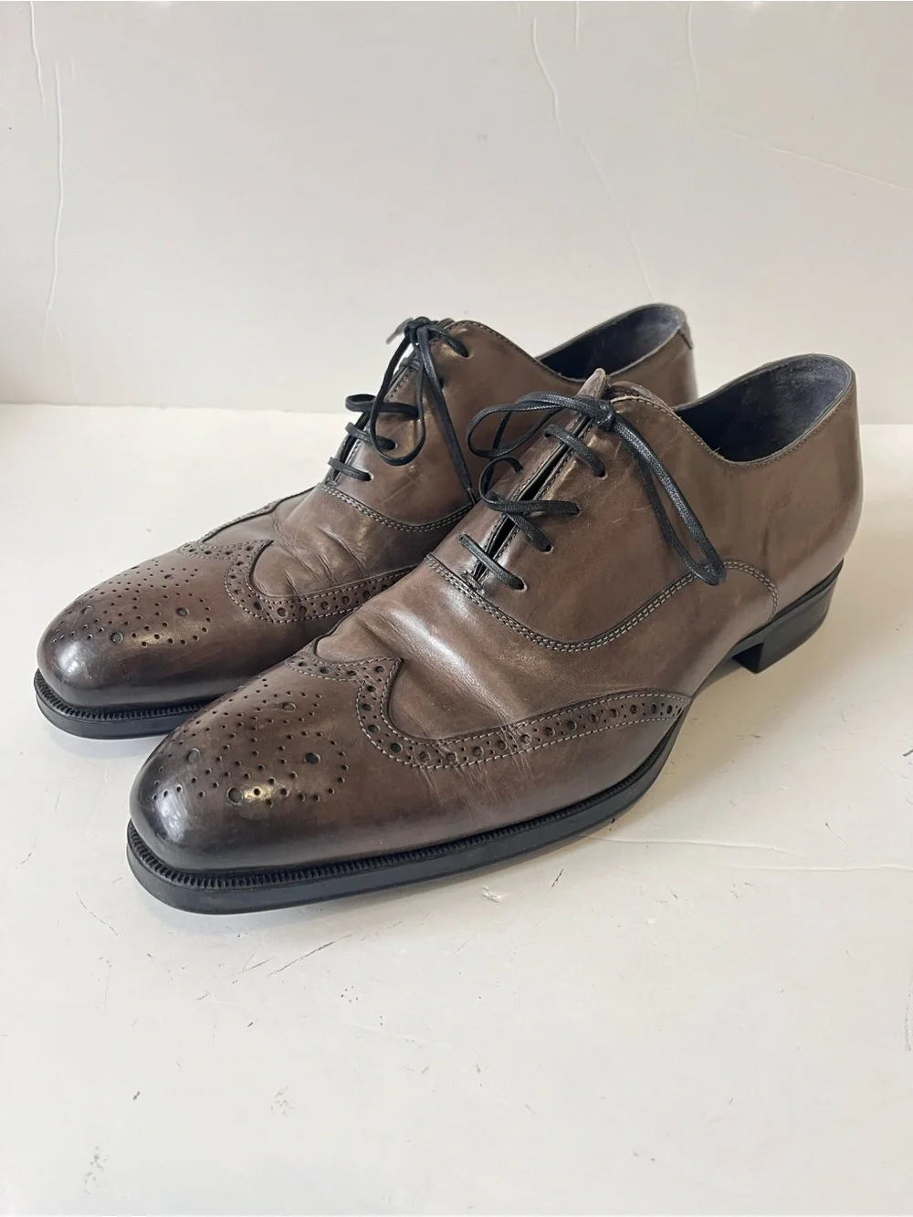 To Boot New York Men's Dodd Oxford Brown Leather Wingtip Dress Shoes size 10.5